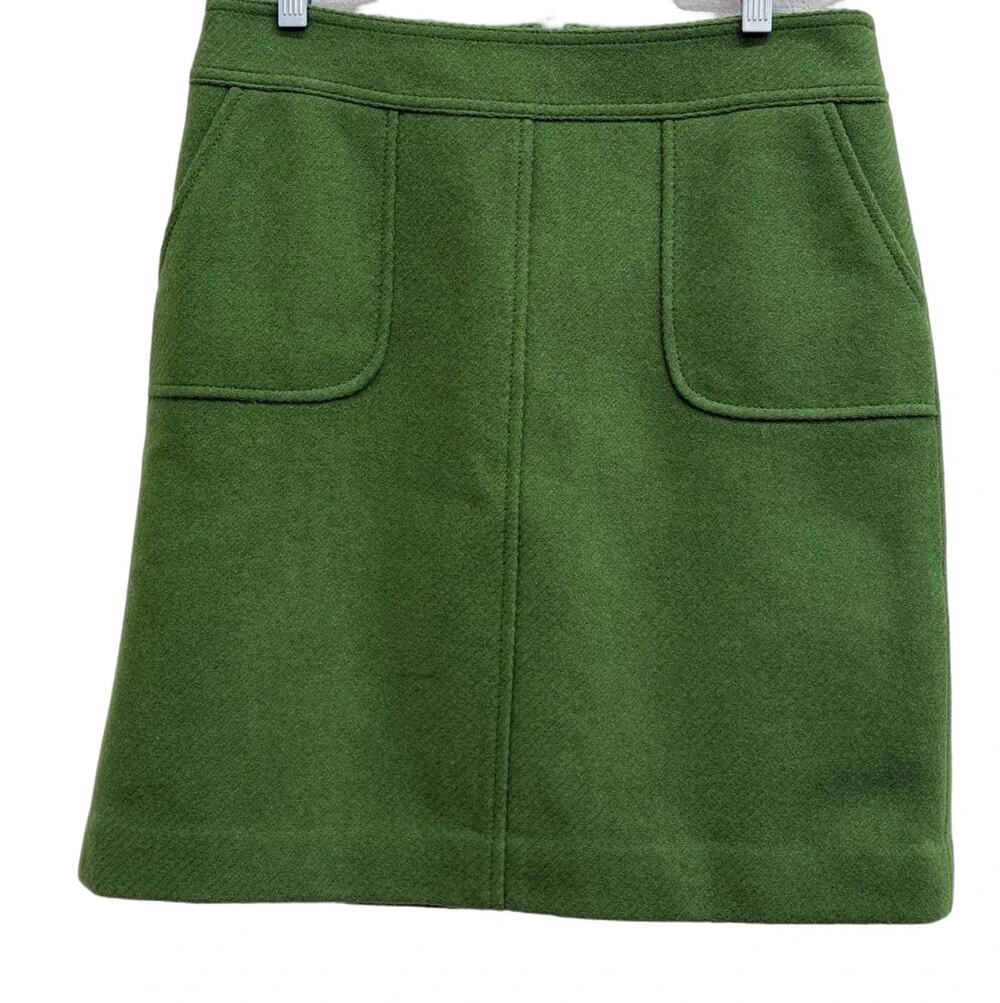 Talbots Wool Blend Mini Skirt Green
